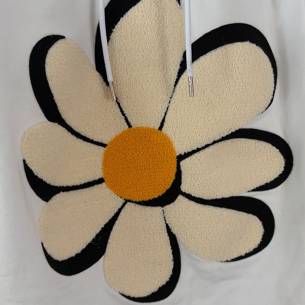 SANDRO Daisy Embroidered Organic Cotton Hoodie size M - Picture 3 of 9